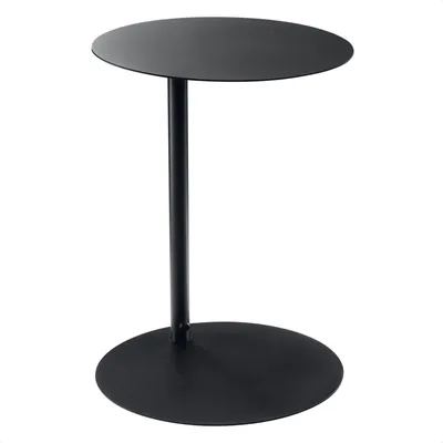 Runder Beistelltisch 40 cm, Metall, schwarz, zeitloses Design