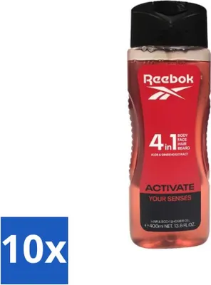 Immagine prodotto di Reebok - Attiva i tuoi sensi - Gel doccia - 4 in 1 - 400 ml - Confezione risparmio - 10 pezzi