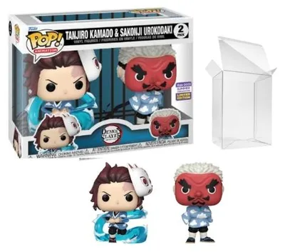 Produktbild von Funko Pop! Demon Slayer – Tanjiro Kamado & Sakonji Urokodaki Pop! Vinyl-Figuren-2er-Pack (Exklusiv für die Sommer-Convention 2023)