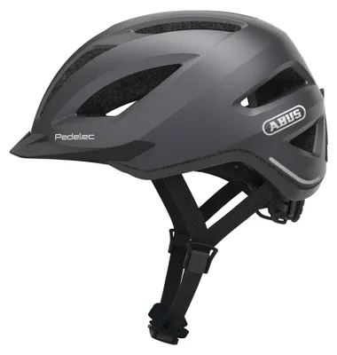 Zdjęcie produktu dla ABUS City Helmet Pedelec 1.1 - Kask rowerowy z tylnym światłem do ruchu miejskiego - dla mężczyzn i kobiet - Titanium (szary), rozmiar M (52-57 cm)