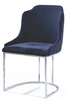 Produktbild von Polsterstuhl Moderne Design Textil Stuhl Blau Esszimmer Luxus Möbel