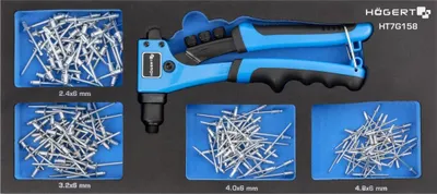 Produktbild von Hogert Technik Blindnietzange Hand-Nietzange Popnietzange 2.4 3.2 4.0 4.8--Satz HT7G158
