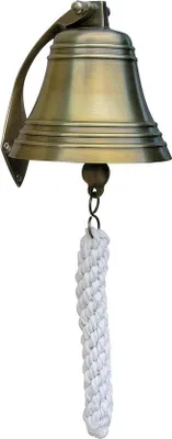 Produktbild von Antikes maritimes Wanddekorelement aus Messing Ø 13cm.