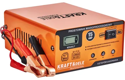 Obrázek produktu pro Kraft&Dele KD1917 mikroprocesorová nabíječka 15A 6/12V LCD