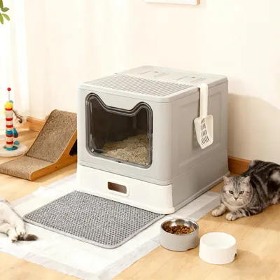 Immagine prodotto di Contenitore chiuso per gatti, con coperchio e sacchetti neutralizzanti degli odori