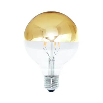 Productafbeelding van LED filament gloeilamp, globevorm, G95, 4W = 40W, E27 fitting, gouden kleur, 360lm, extra warm wit licht, 2200K, retrostijl