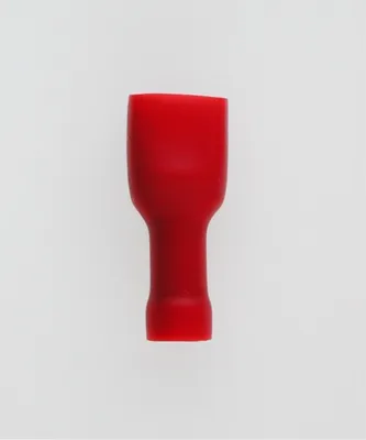 Produktbild von STEX24 Flachsteckhülsen, Steckgröße 6,3 x 0,8mm vollisoliert, mit Isolationscrimp Querschnitt 0,5mm² - 1,5mm² rot - 1