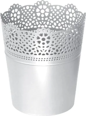 Produktbild von Blumentopf mit Spitze Spitze weiß 16 cm
