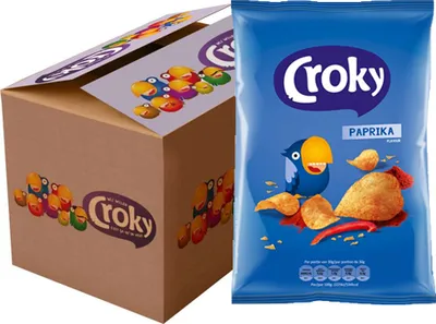 Produktbild von Croky - Paprika Chips - 12x 100g