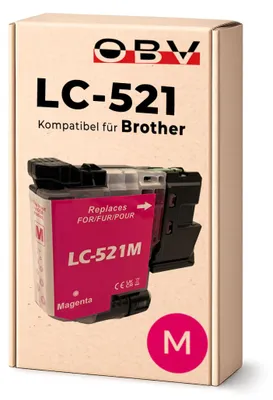 Produktbild von Brother LC-521 kompatible Druckerpatrone Magenta - DCP-J1260w DCP-J1310dw DCP-J1360dw DCP-J1460dw