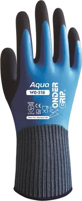 Obrázok produktu pre Vodotesné pracovné rukavice WONDER GRIP AQUA WG-318 Latex Nylon 9/L