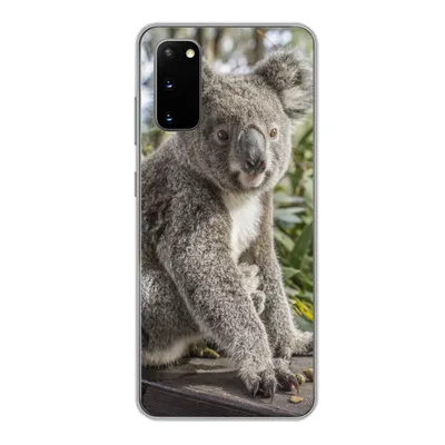 Produktbild von MuchoWow® Handyhülle Schutzhülle Hülle für Samsung Galaxy S20 Koala - Holz - Pflanzen - Kinder - Jungen - Mädchen Silikon Softcase Handy Hülle - Bild