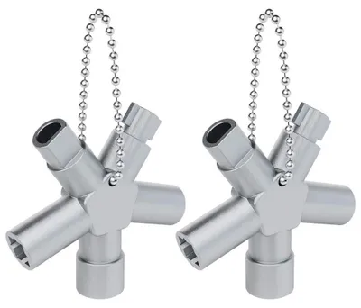 Productafbeelding van Solidchoice - Set van 2 Universele Sleutels voor Kasten