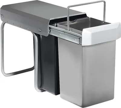 Produktbild von WESCO Einbau-Abfalleimer Double-Boy 2x15ltr. silberfarben
