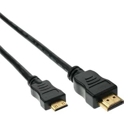 Produktbild von InLine High Speed HDMI Mini Kabel, Stecker A auf C, verg. Kont., schwarz, 3m, 3 m, HDMI Type C (Mini), HDMI Typ A (Standard), 4,95 Gbit/s, Schwarz
