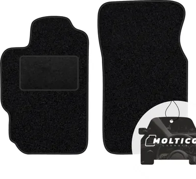 Produktbild von moto-MOLTICO Vorne Fußmatten Auto Velours Autoteppiche Schwarz Automatten Set 2-teilig passend für Peugeot 406 1995-2004
