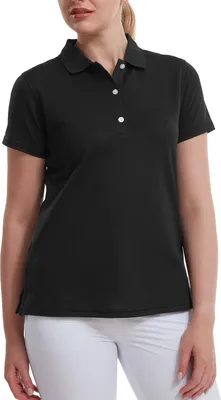 Produktbild von Footjoy Stretch Pique Golf Poloshirt Damen Schwarz