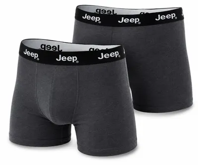 Produktbild von Boxershort 2 Pack Jeep Boxer Short Dark Grey Melange/Black XL