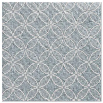 Produktbild von Servietten "ROYAL Collection" 1/4-Falz 40 cm x 40 cm arktikblau "Circle Flowers"