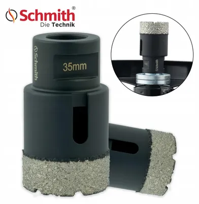 Obrázok produktu pre Diamantový vrták na dlaždice SCHMITHDiamantová píla na diery so stopkou M14 35 mm