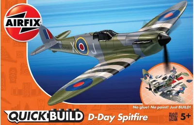 Zdjęcie produktu dla Airfix J6045, Model samolotu stałopłatowego, Zestaw montażowy, D-Day Spitfire, Każda płeć, 34 szt., 5 lat(a)