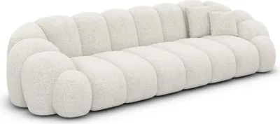 Produktbild von Bouclé 4-Sitzer Couch Liora Weiß