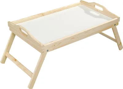 Obrázek produktu pro Kesper 69014, Podnos do postele, Obdélník, MDF, Borovice, Bílá, Dřevo, 4 noha/nohy, 500 mm