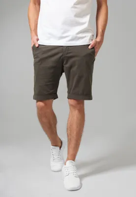 Produktbild von Urban Classics Shorts Stretch Turnup Chino Shorts Darkolive-28