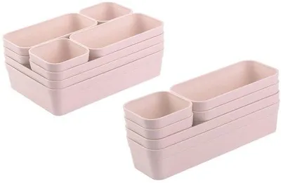 Immagine prodotto di 1 set di organizer per cassetti, colore rosa, regolabile