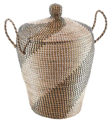 Produktbild von Kobolo Schlangenkorb Seegras 45x60 cm natur-braun - Aufbewahrungskorb Sortierer Wäschesack Laundry bin basket Aufbewahrungskorb Wäschekorb Korb Box