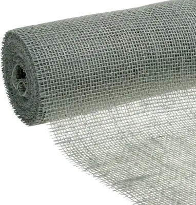 Produktbild von Tischläufer Juteband Blaugrau 30cm 10m - Rustikaler Dekostoff, Natürliches Design, Robust & Vielseitig