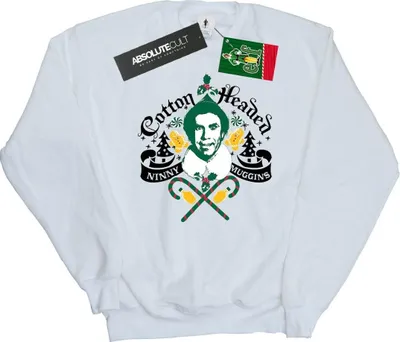 Produktbild von Elf - "Baumwolle Headed Ninny Muggins" Sweatshirt für Herren BI22274 (XL) (Weiß)