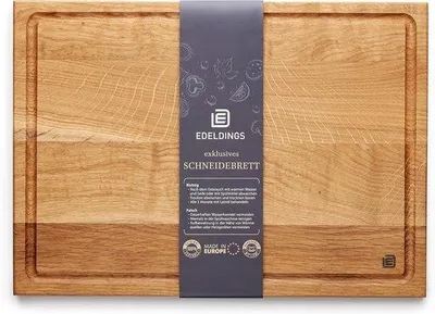 Image de Planche à découper et à servir en chêne - antibactérienne - 1 pièce - 35 x 25 cm - bois massif