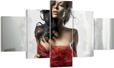 Produktbild von Bild auf Leinwand - Leinwandbild - Schönheit Körper Kleid Eleganz - 125x70cm - Wand Bild - Wanddeko - Leinwanddruck - Bilder - Kunstdruck - Wanddekoration - Leinwand bilder - Wandkunst - EA125x70-2142