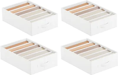 Produktbild von SONGMICS Kleiderschrank-Organizer 4er Set, Aufbewahrungsbox 6 Fächer