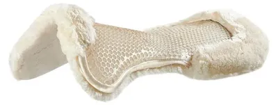 Zdjęcie produktu dla Acavallo Gel Pad Front Riser Full Sheepskin, Farbe:Transparent/Natural