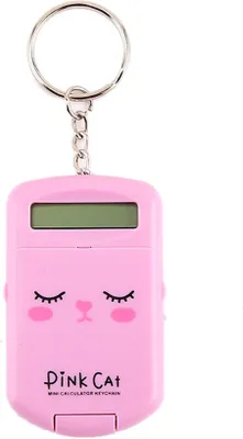 Obrázok produktu pre Mini kalkulačka Roztomilá kreslená kalkulačka s príveskom na kľúče 8-miestny displej Prenosná kalkulačka pre deti Študenti Školské potreby
