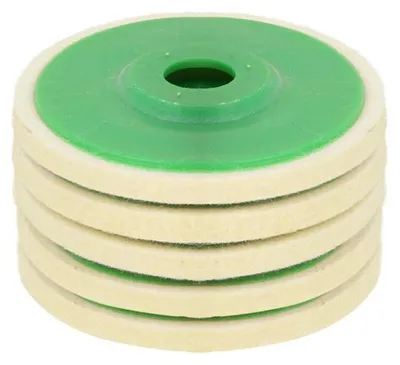 Produktbild von 10 tlg Polierscheibe Wollpolierscheibe 125mm Wolle Schwabbelscheibe Filzscheibe