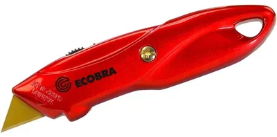Produktbild von ECOBRA 770425 Cutter Premium - rot, Trapezklinge, Metallgehäuse