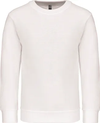 Produktbild von Kariban Jungen Sweatshirt Sweat Shirt Pulli Sweater Pullover Sport, Größe:10/12, Farbe:Weiß