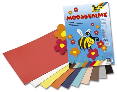 Immagine prodotto di Folia 23509 Gommapiuma - 29 x 40 cm, 10 colori assortiti