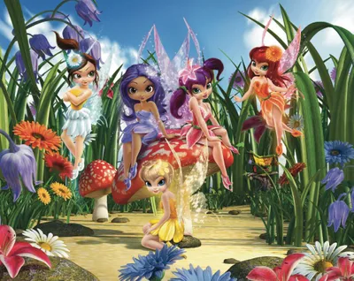 Image de Papier peint enfant Fées magiques 305X244 CM Walltastic