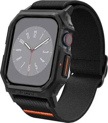 Produktbild von Spigen Lite Fit Pro, Hülle, Smartwatch, Schwarz, Apple, Apple Watch (42mm), Polyester, Thermoplastische Polyurethane (TPU)