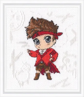 Immagine prodotto di Kit per ricamo a punto croce RTO "Gentelman", schema contato, 11x12,5 cm