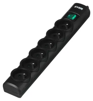 Immagine prodotto di Protezione da sovratensione Ever OPTIMA 1,5 m (6 x UTE; 10 A; nero) (T/LZ08-OPT015/0000)