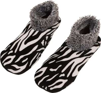 Produktbild von 1 Paar Damen-Leoparden-Haussocken, Herbst/Winter, rutschfest, weich, flauschig, dick, warm, aus Fleece, Baumwolle, für Damen und Herren, Haussocken, Stiefel, Schuhe