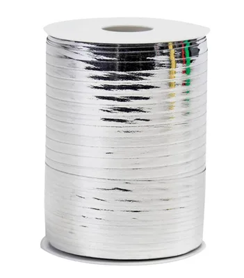 Produktbild von Goldina Silber Metallicband Ringelband 10mmx250m