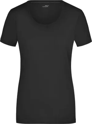 Produktbild von T-Shirt aus weichem Elastic-Single-Jersey black, Gr. S