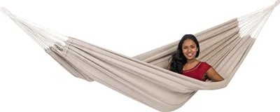 Obrázok produktu pre Amazonas AZ-1018640 - Hängende Hängematte - 200 kg - 2 Person(en) - Baumwolle - Polyester - Sand - 3400 mm