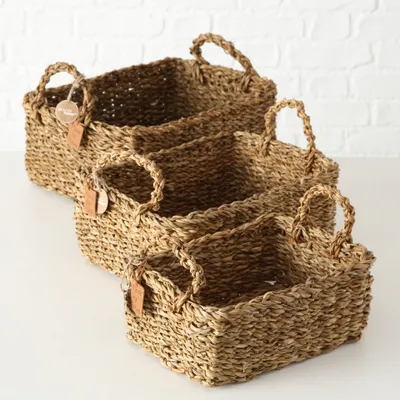 Obrázok produktu pre Košík Boltze Korb, rozmer 36x27x22 cm, farba: prírodná (morská tráva), hnedá